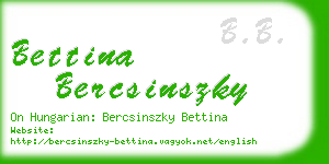 bettina bercsinszky business card